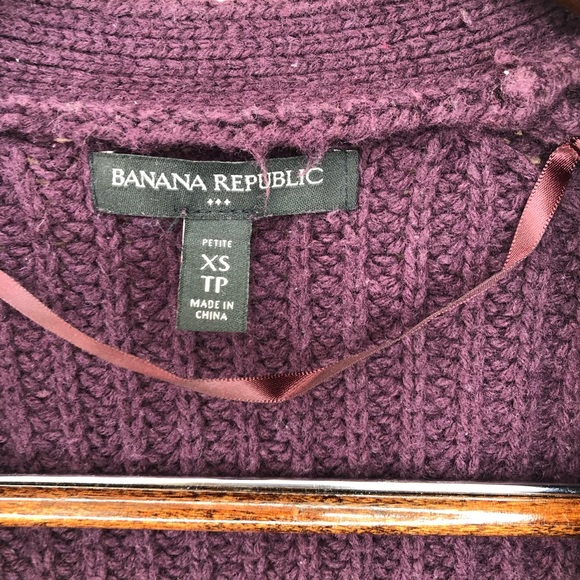❣️ 2 for $15 ❣️Banana Republic chunky cotton blend cardigan, petite extra small - Picture 2 of 4